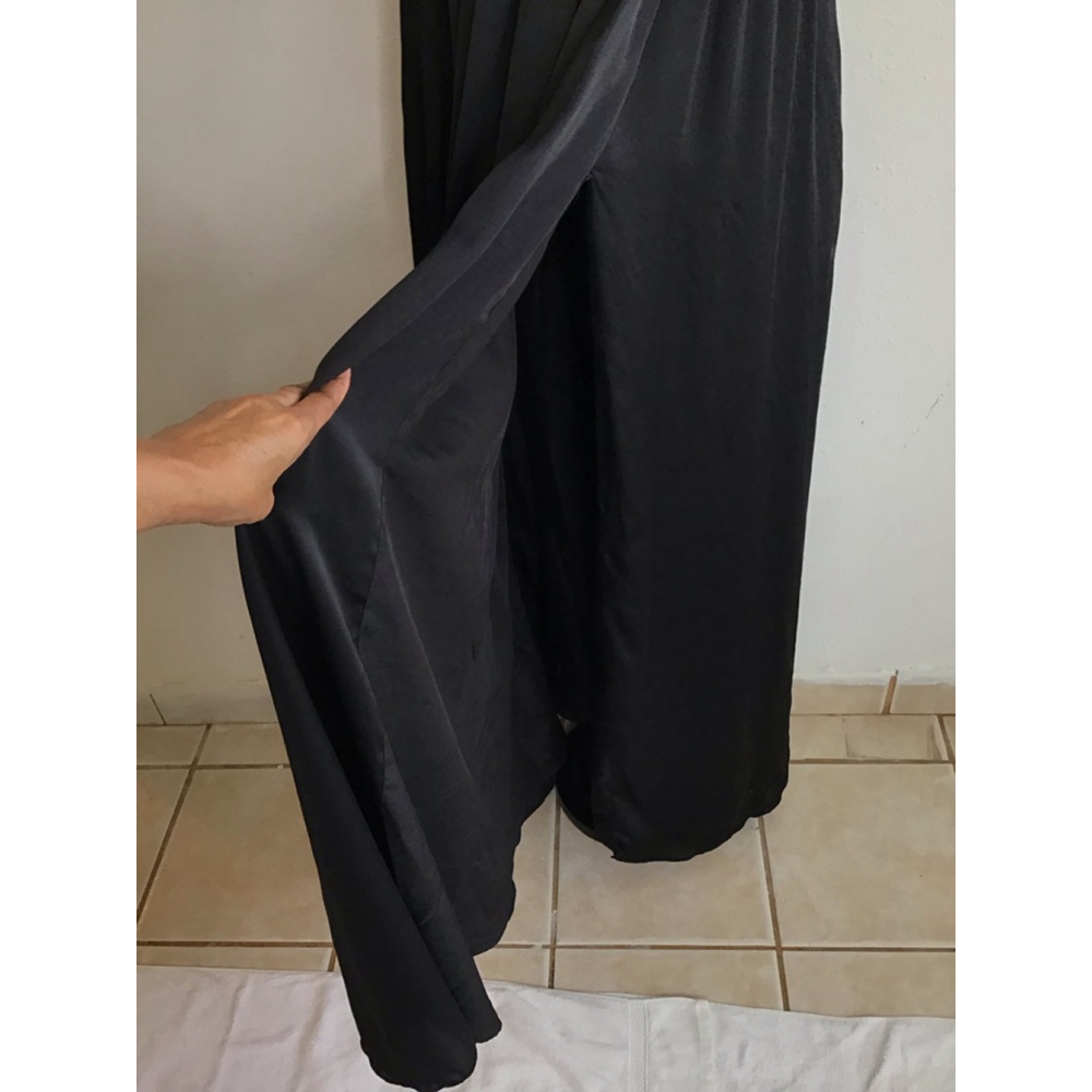 White Vera Wang Women’s Elegant Sofiscicate Black One Shoulder Maxi Dress Size 8 - Picture 9 of 15
